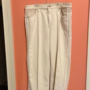 Chico's Cream Straight Leg Jeans